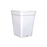 POT CARRE BLANC 23 x 23 x 27,5 cm - 11 L (fond drainant)