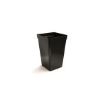 POT CARRE NOIR HAUT 10.5 x10.5 x22 cm
