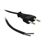 CORDON SECTEUR 2*0.75mm - 2 M - NOIR  - Dénudé