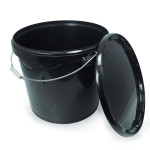 SEAU 25L NOIR avec couvercle