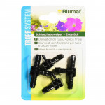 BLUMAT LOT 2 CONNECTEURS T  8-8-8mm +  2 COUDES 8-3mm