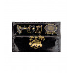PACK DE 50 SACHET ZIP METALISE/NOIR 16.5x10cm - QNUBU 