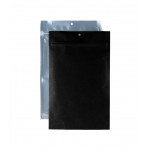 PACK DE 50 SACHET ZIP ALU NOIR/TRANSPARENT 12.5x19.5cm - QNUBU