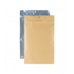 PACK DE 50 SACHET ZIP KRAFT/TRANSPARENT 15x7cm - QNUBU