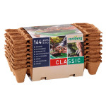 8 Plaques de 18 POTS CARRES BIODEGRADABLES 5cm (144 pots)